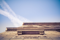 With eyes skyward, all is changed.  Weighty things felt below melt into a heavn'ly haze.  All our striving seems  but air, and buildings crumble 'neath an ambivalent sky. (Feel free to share this photo.)